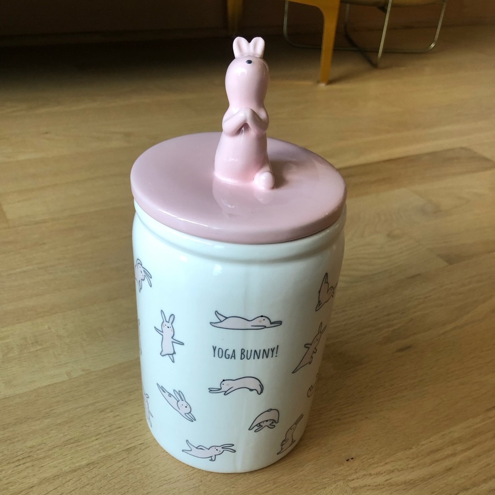 Yoga Bunny Wooly Heads by Magenta canister